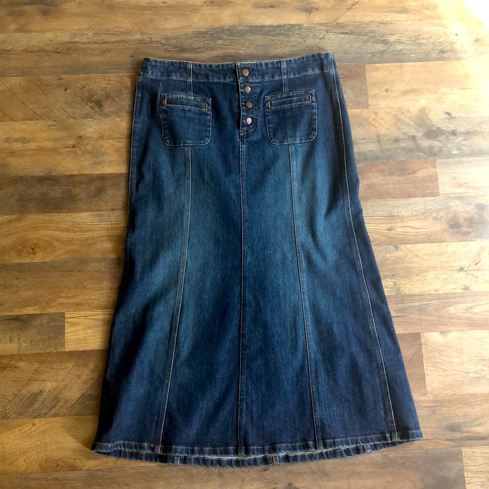 Vintage Gap Tulip Midi length Denim Skirt